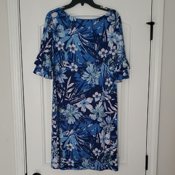 Cappagallo Blue Floral Dress - Picture 4 of 7